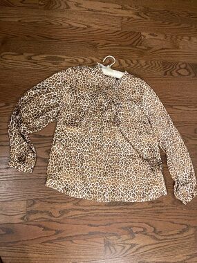 J. Crew animal print top size M